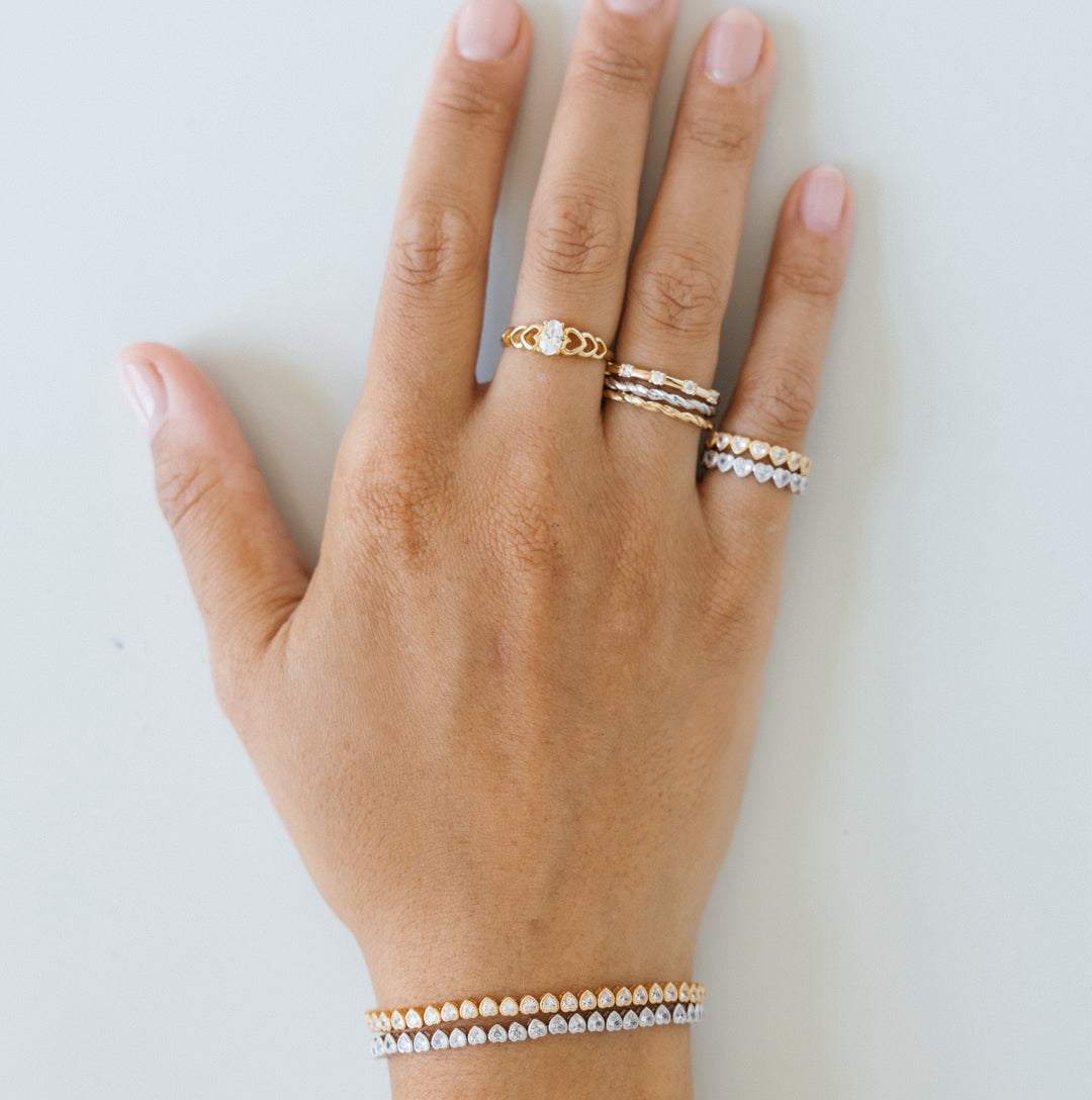 Sugar heart ring - 124141S