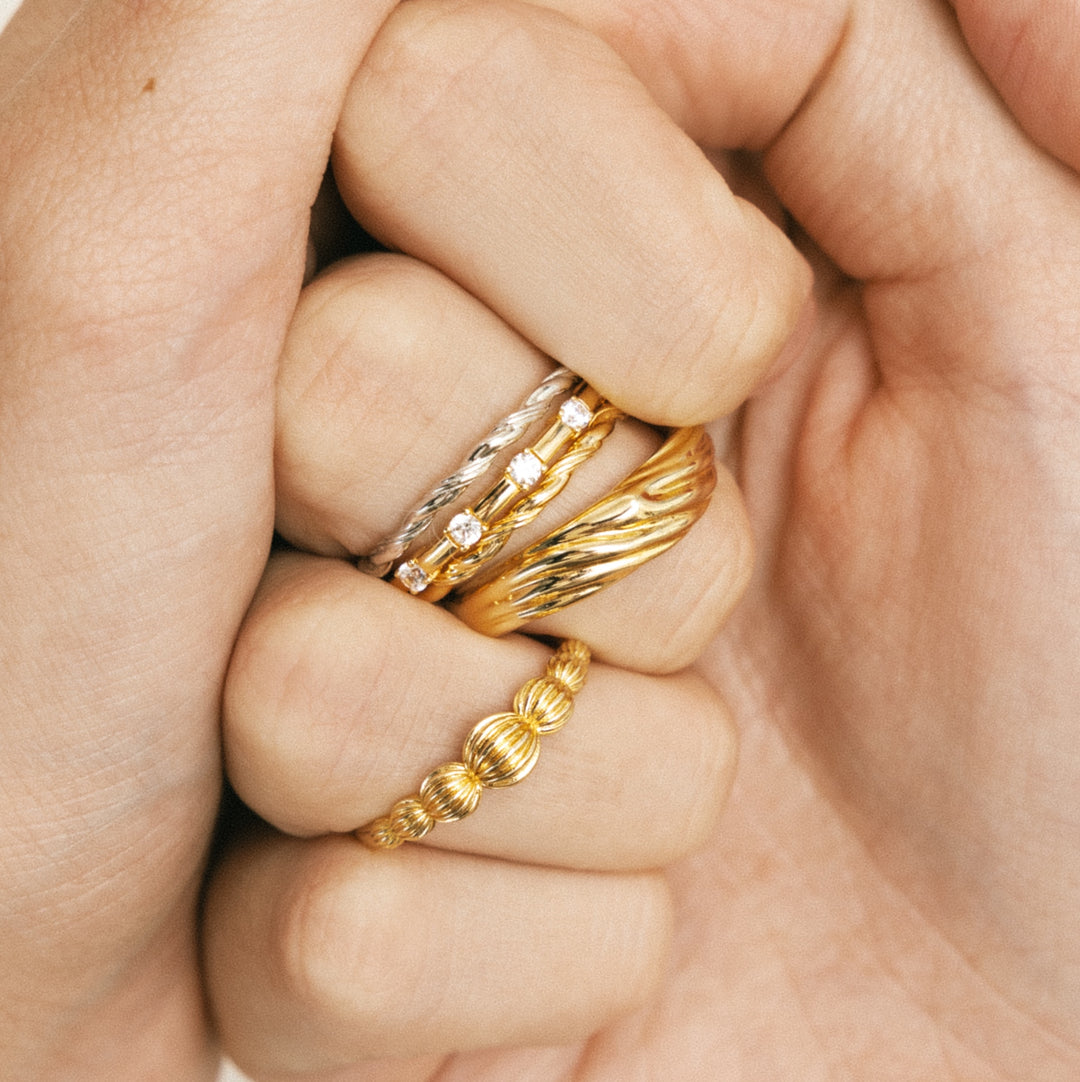 Bold twist ring - 124142Y