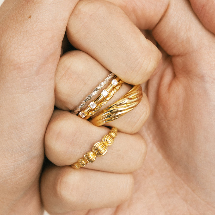 Bold twist ring - 124142Y