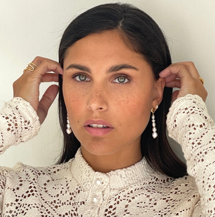 Pearl drop oorbellen - 424104Y