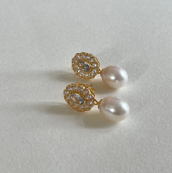 Blue bloom oorbellen - 424109Y