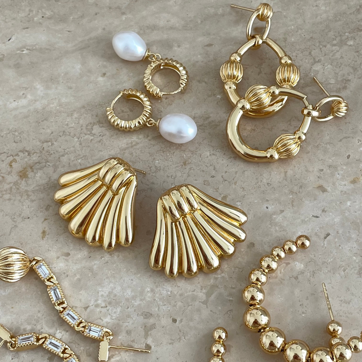 Textured flow oorbellen - 424113Y