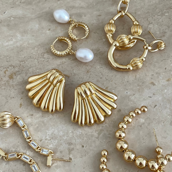 Golden aura oorbellen - 424107Y