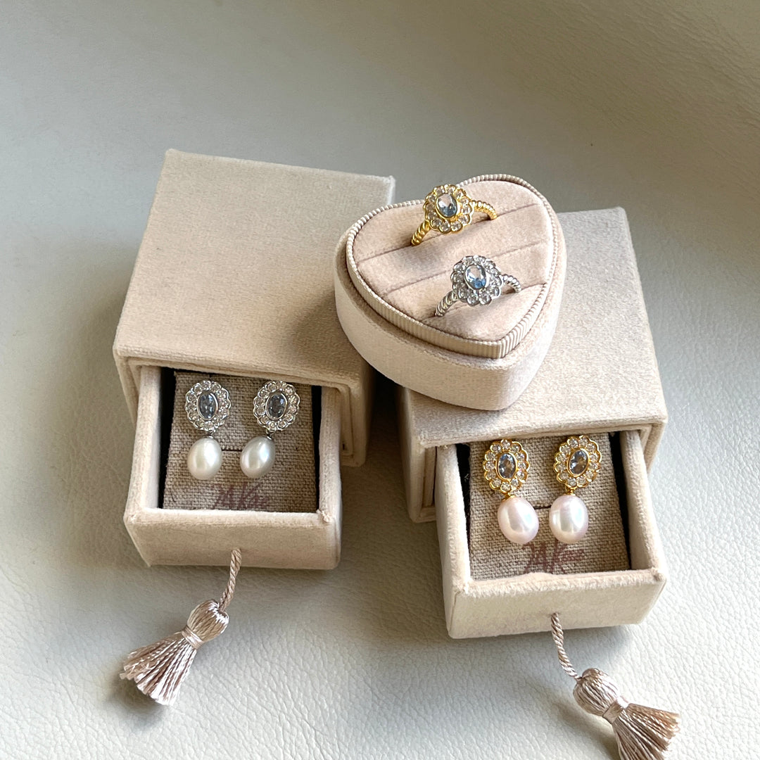 Blue bloom oorbellen - 424109S