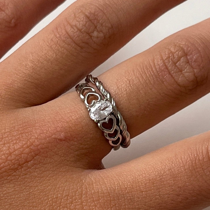 Sugar heart ring - 124141S