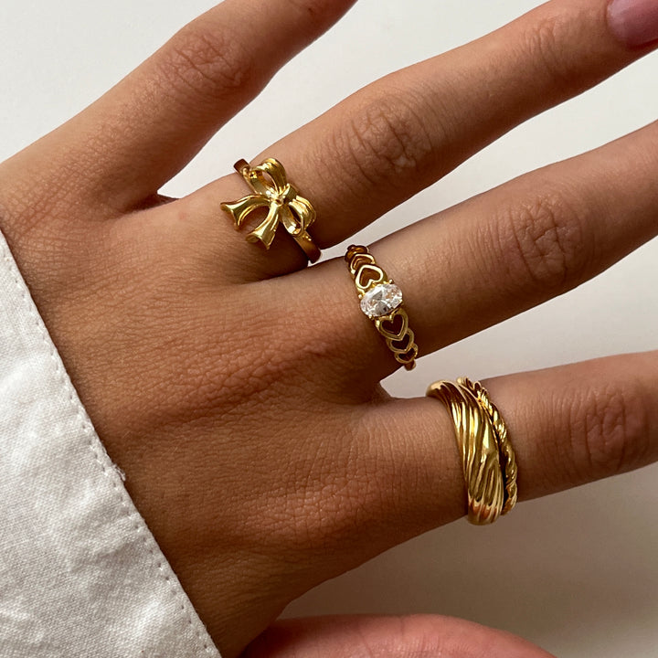 Sugar heart ring - 124141Y