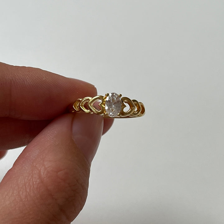 Sugar heart ring - 124141Y