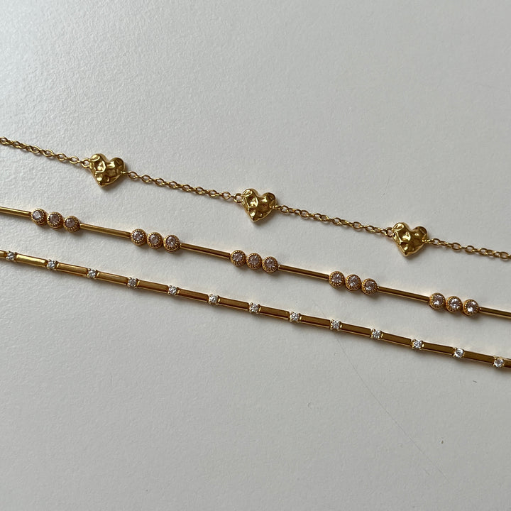 Armband met roze stenen - 22470Y