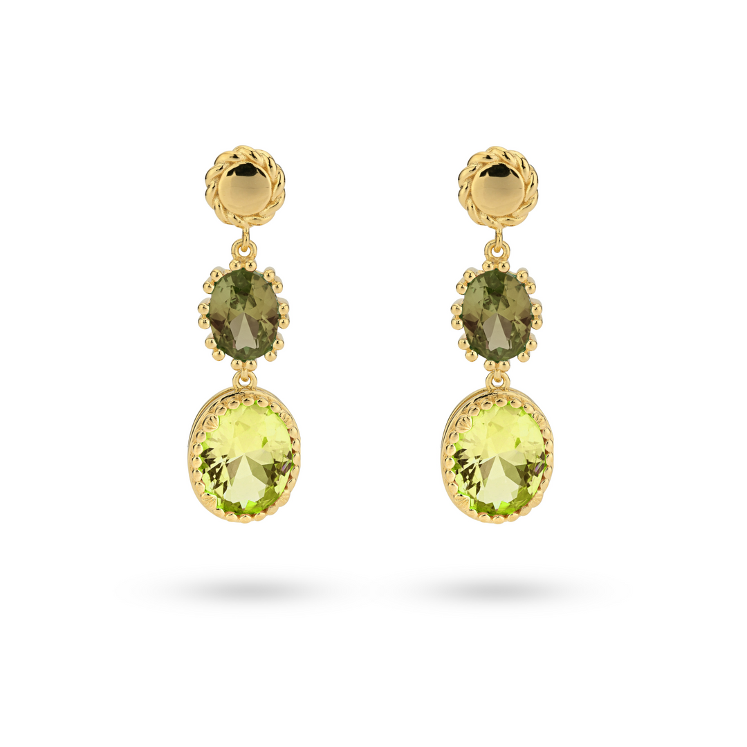 Earrings with colored stones - 424149Y