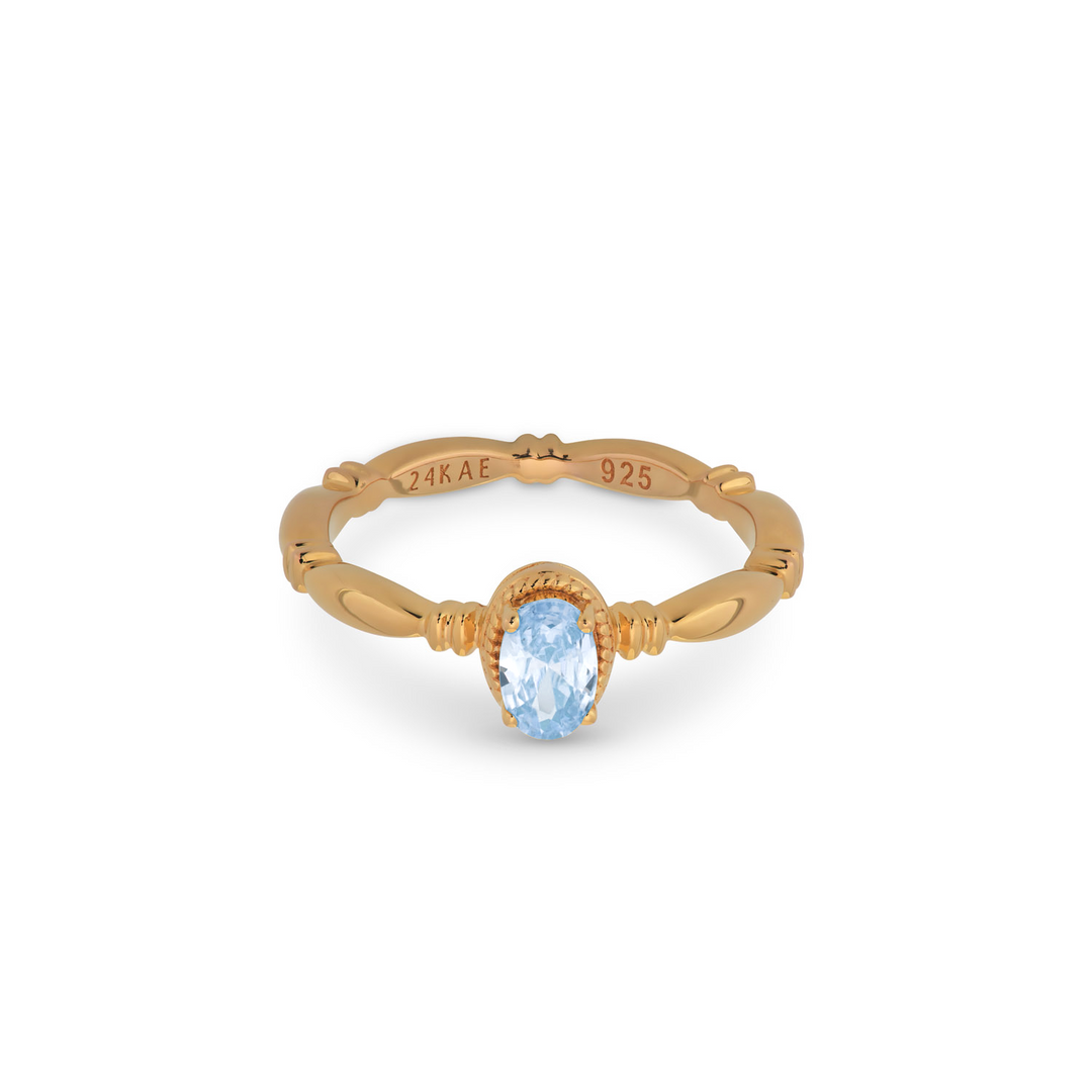 Ring with structure and colored stone - 124186Y