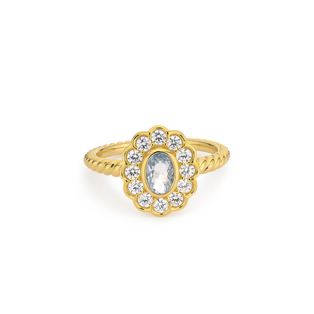 Blue bloom ring - 124137Y