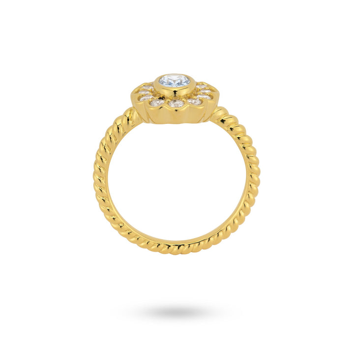 Blue bloom ring - 124137Y