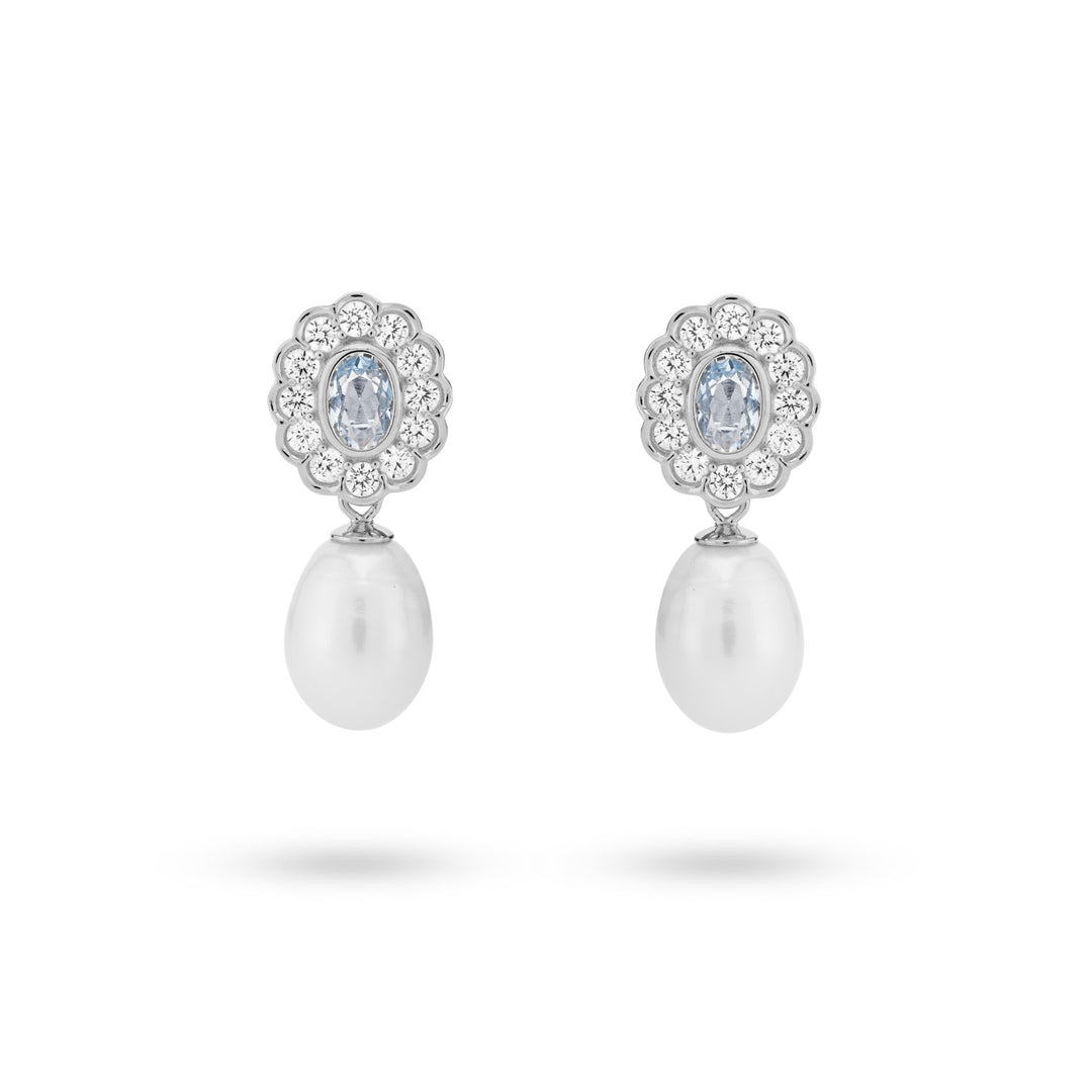 Blue bloom oorbellen - 424109S