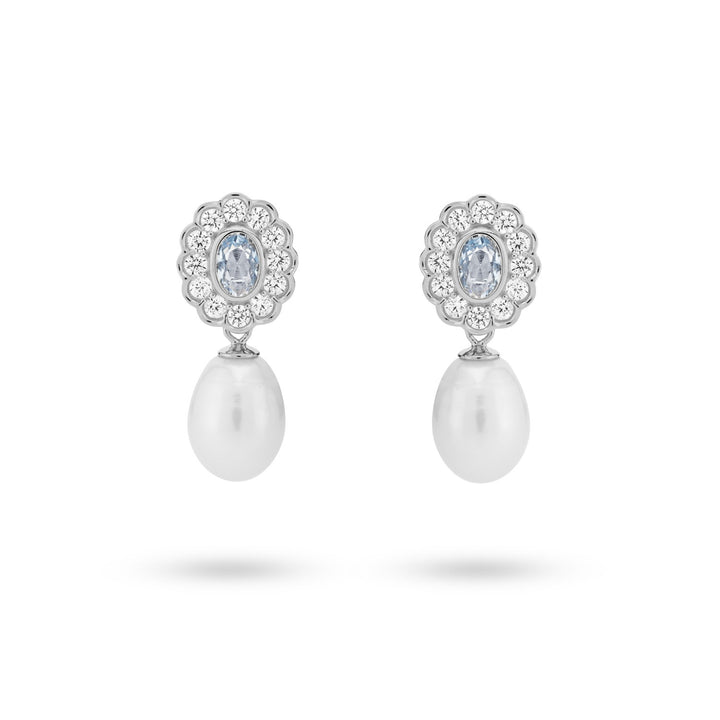 Blue bloom oorbellen - 424109S