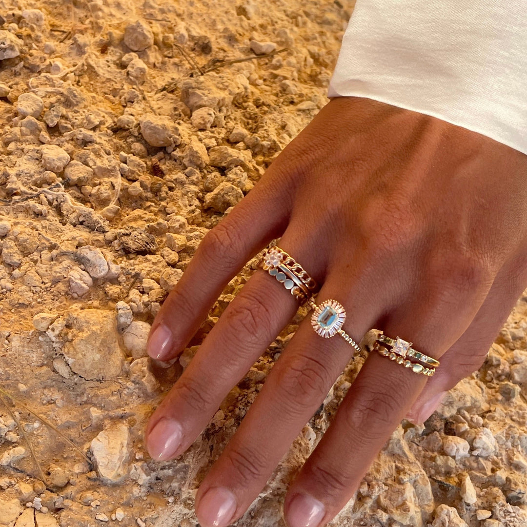 Ring met kleurstenen - 12442Y