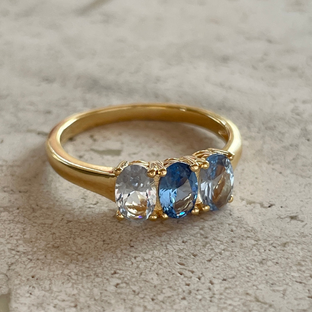 Ring with colored stones - 124104Y