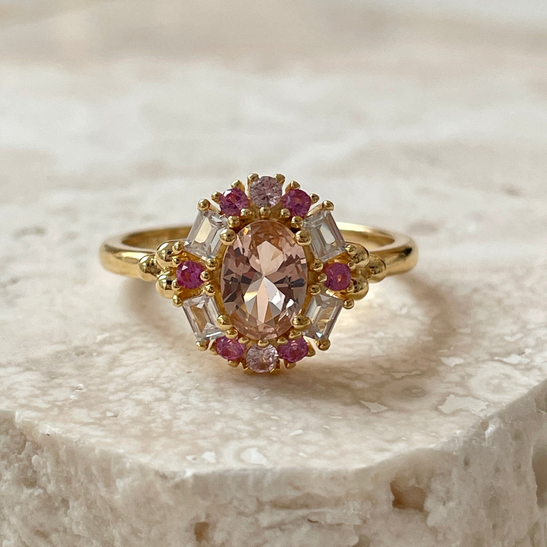 Ring with colored stones - 124113Y