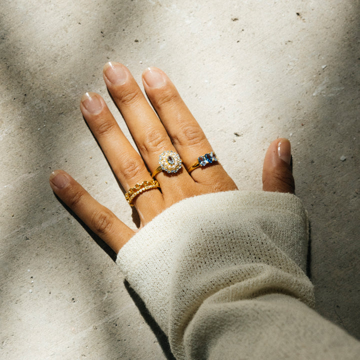Ring with stones - 124115Y