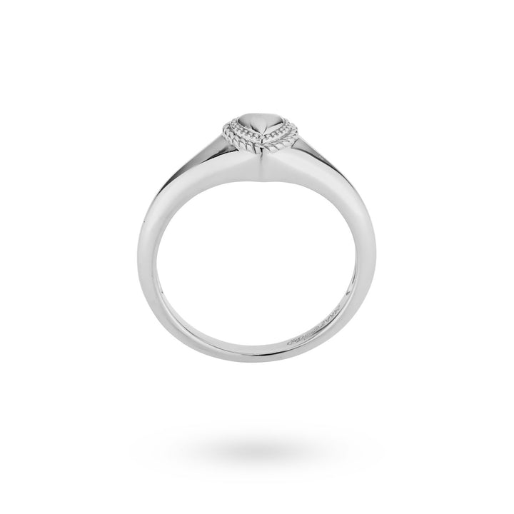 Ring met hart en structuur - 124116S