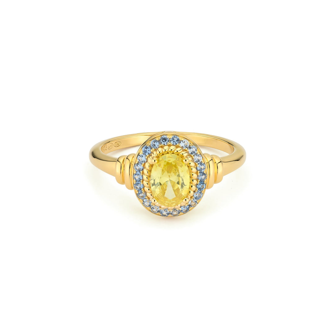 Ring met gekleurde stenen
