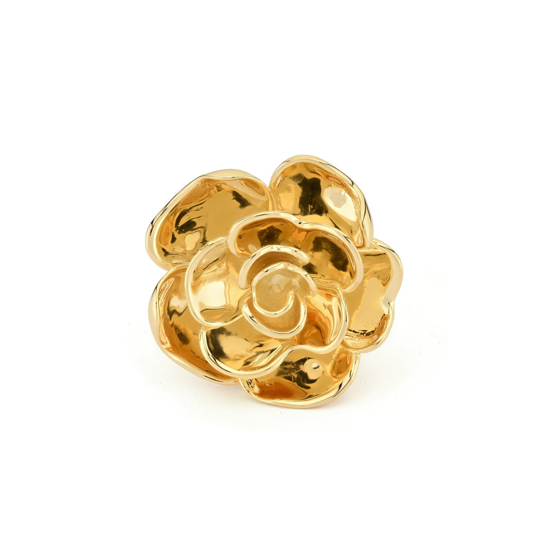 Statement ring met roos