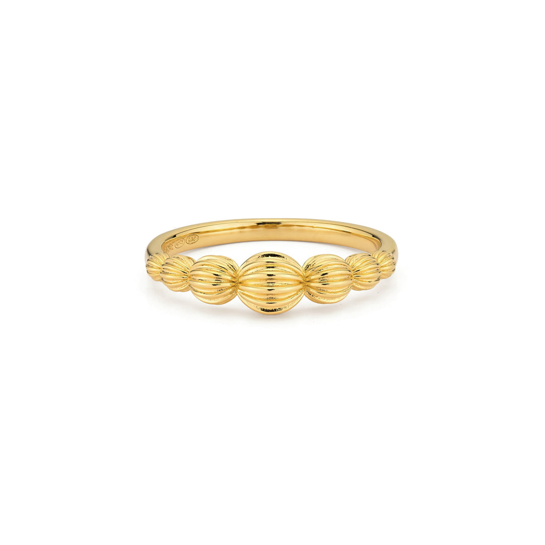 Ring met gestructureerde ballen