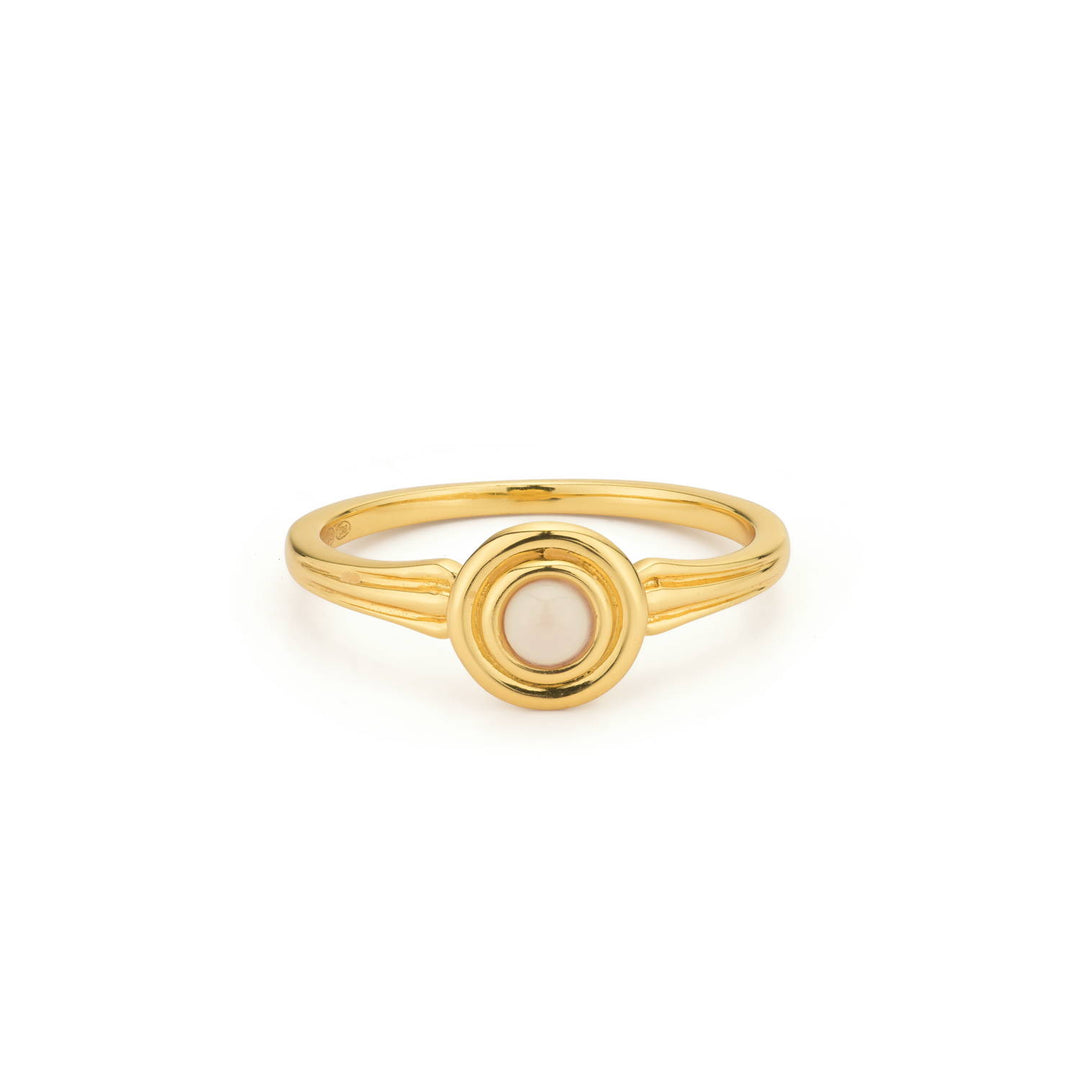 Ring met gekleurde steen