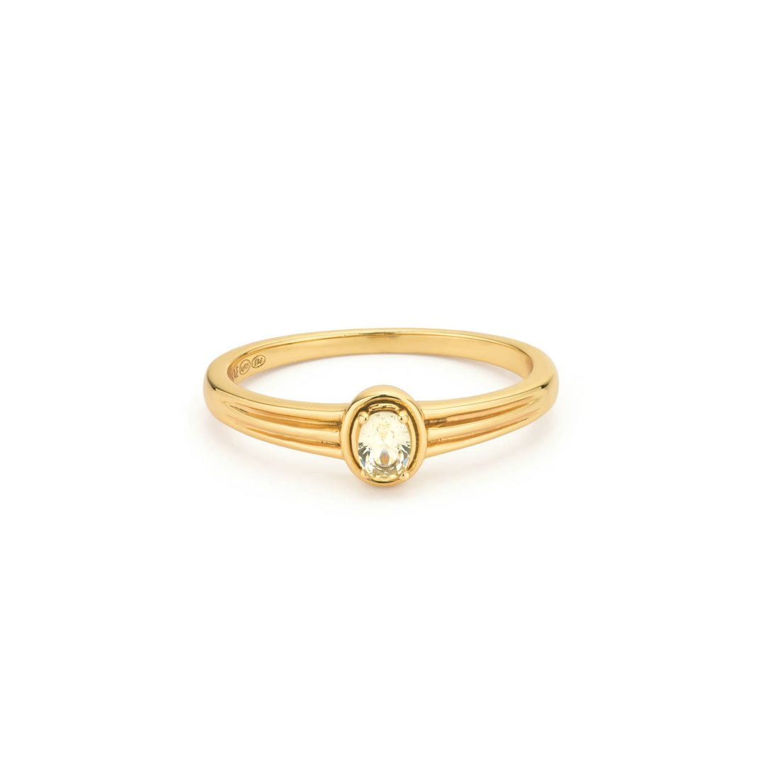 Ring met ovaalvormige steen