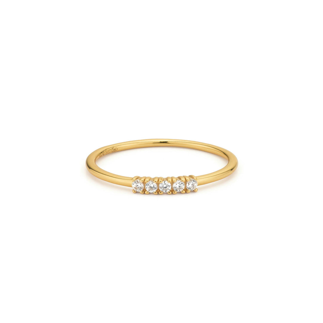 Ring with small white stones