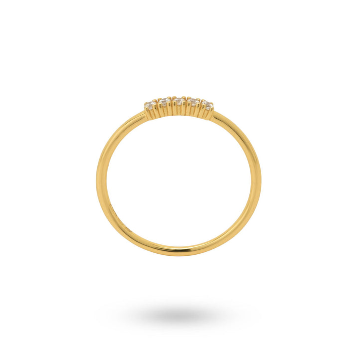 Ring met kleine witte steentjes - 124151Y