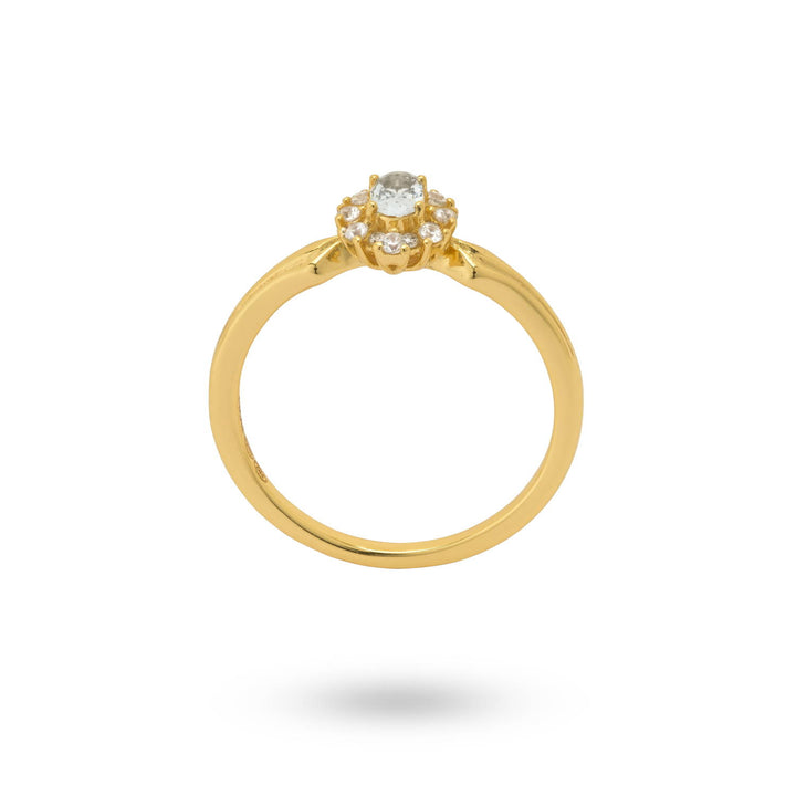 Vintage look ring with colored stones - 124152Y