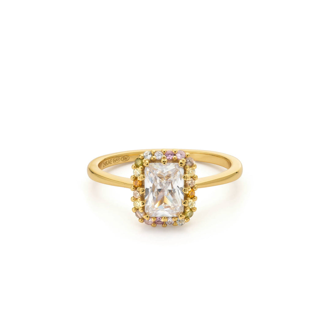 Ring met gekleurde stenen