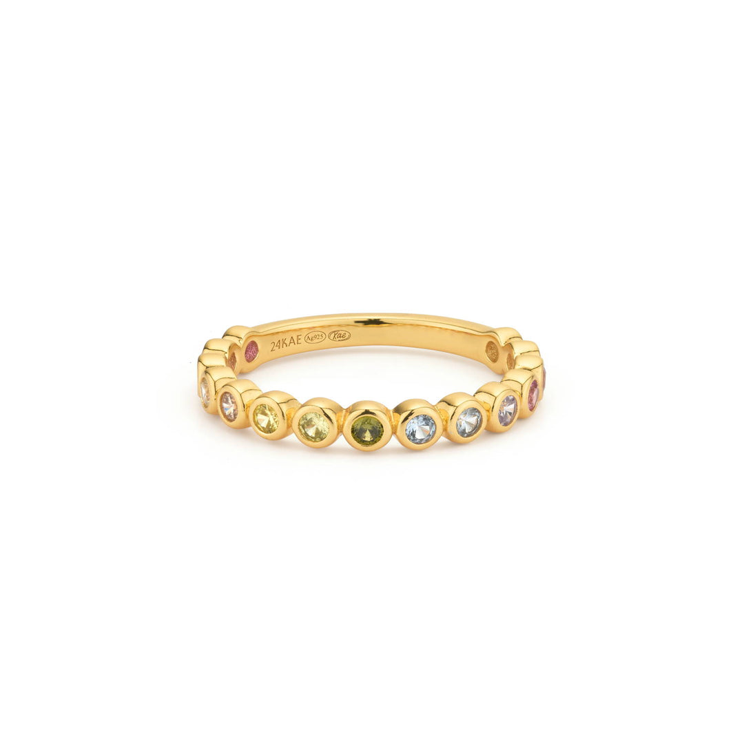 Ring met gekleurde stenen