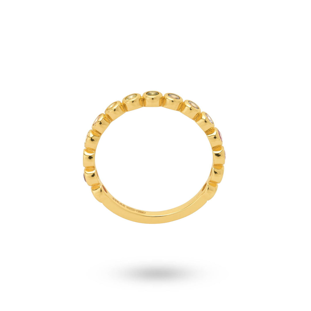 Ring met gekleurde stenen - 124157Y