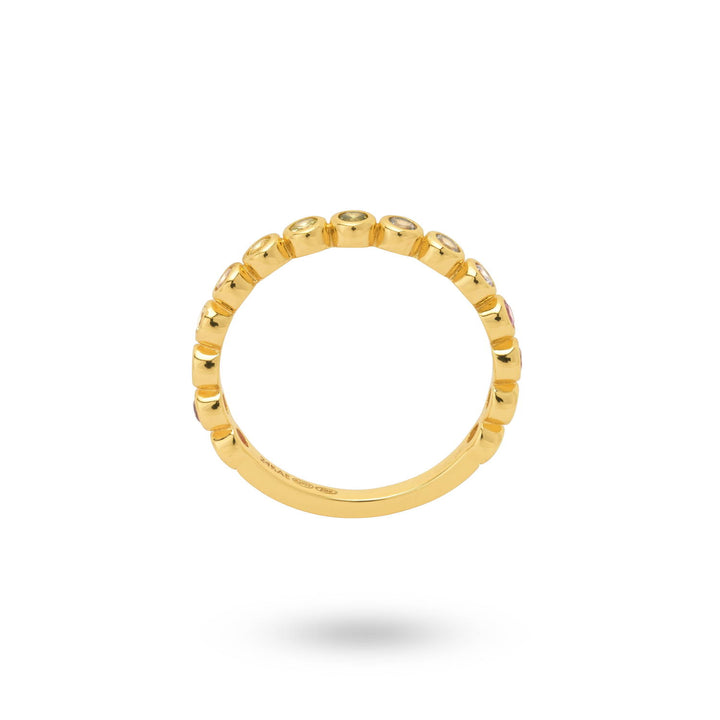 Ring met gekleurde stenen - 124157Y