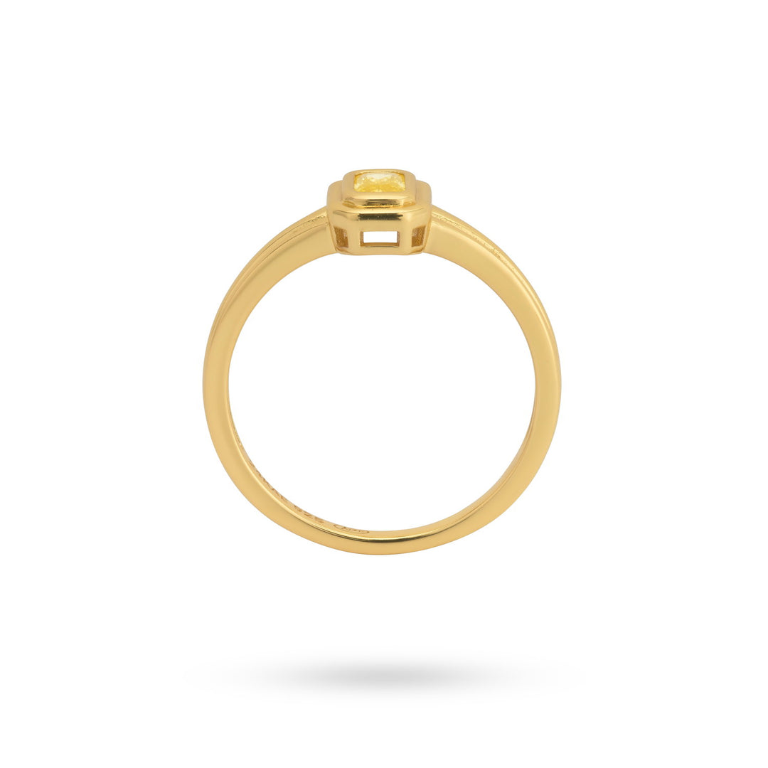 Ring with structure and colored stone - 124164Y