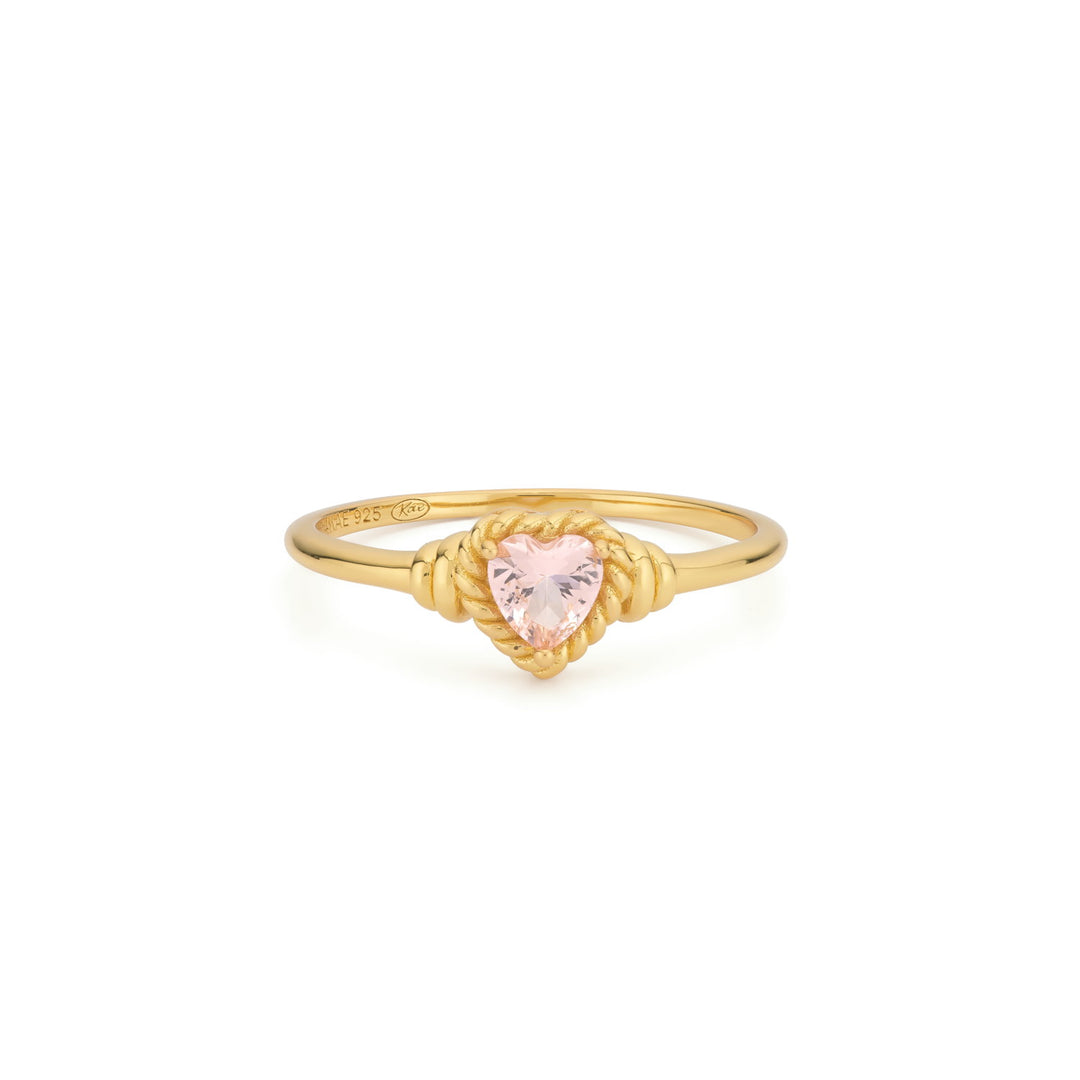 Ring with heartshaped stone