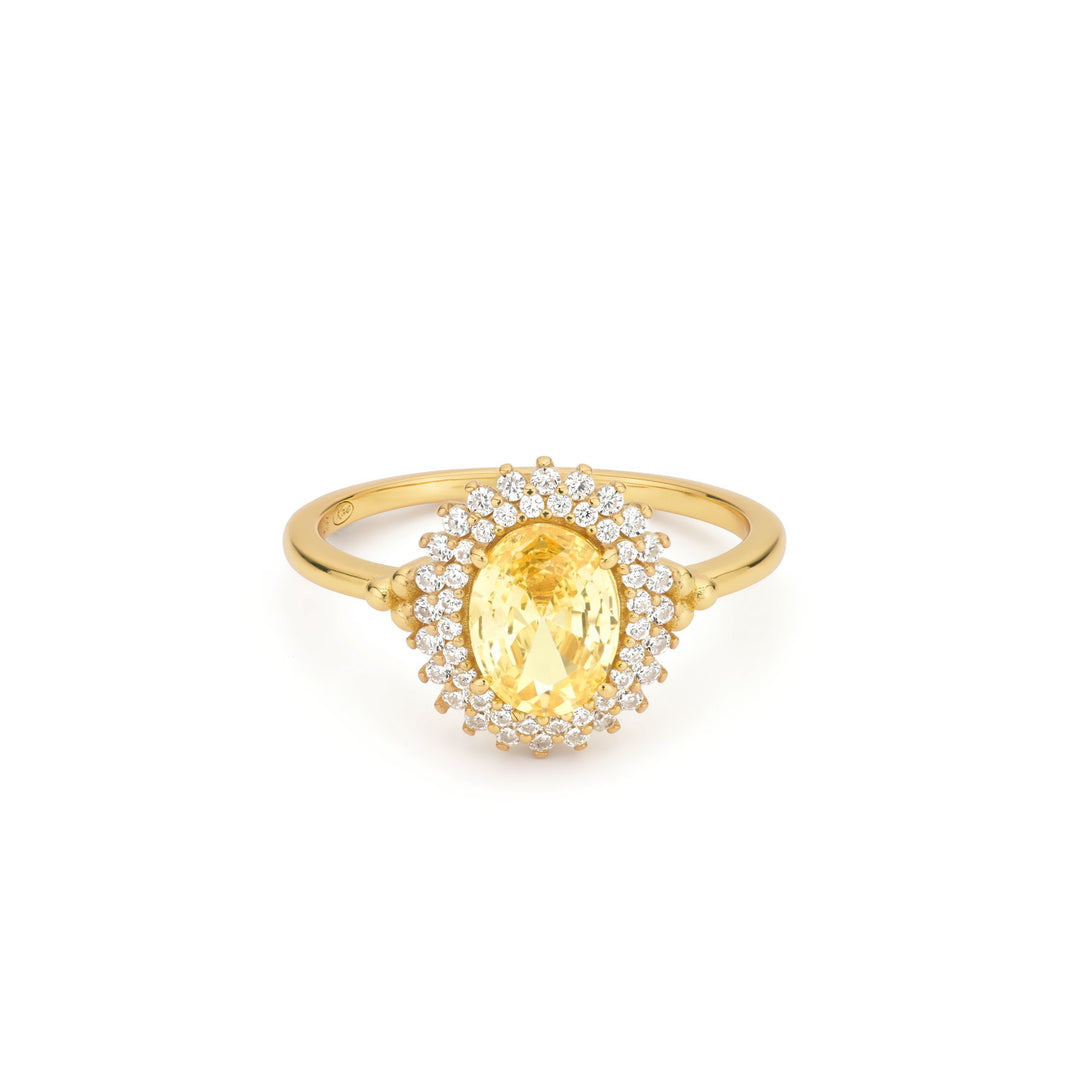 Ring with colored stones