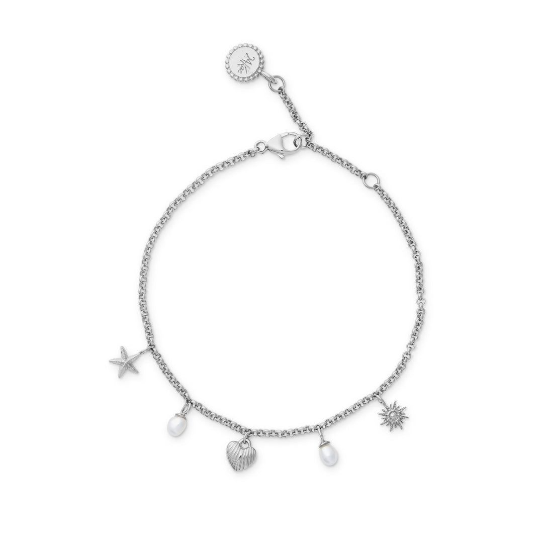 Armband met bedels en parels