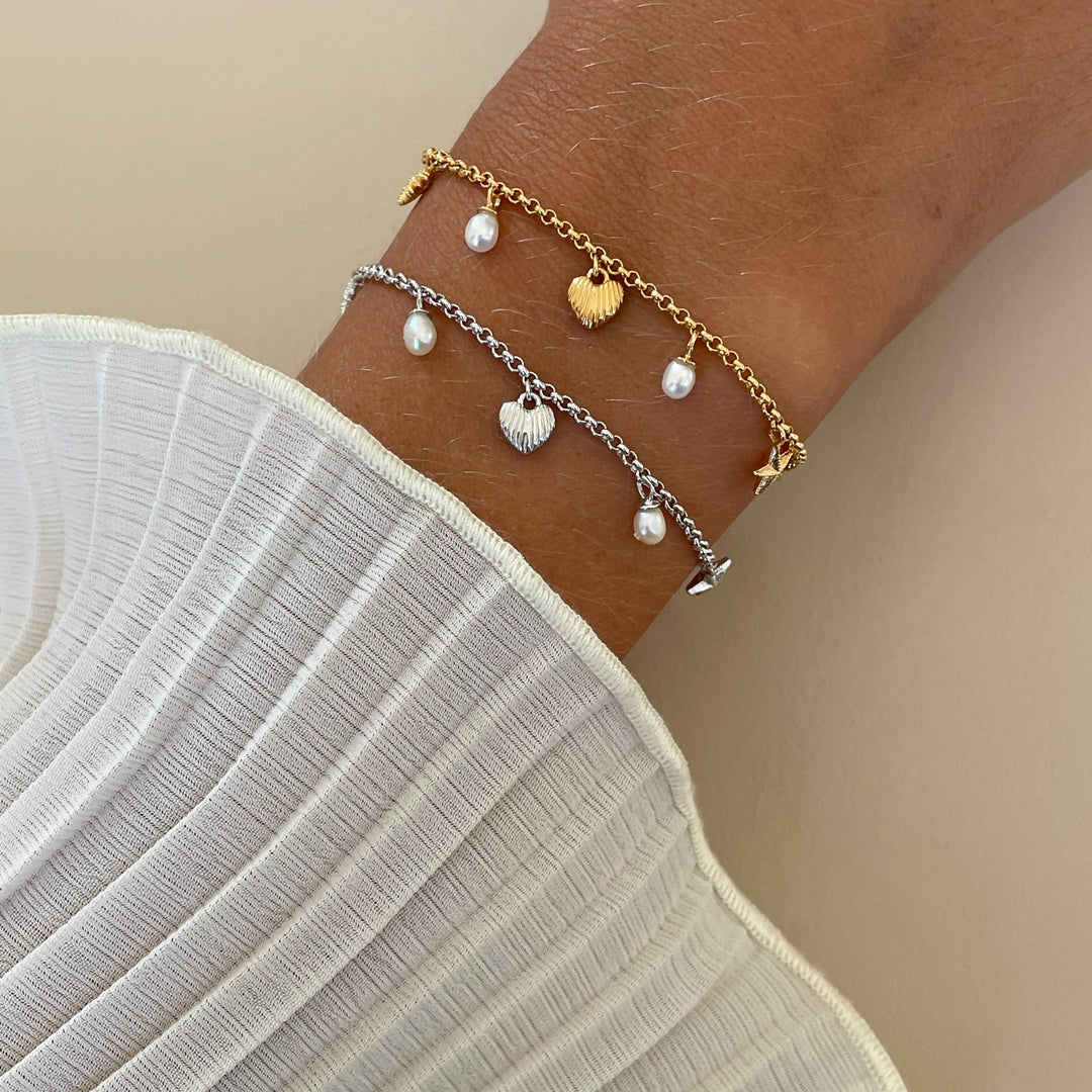 Armband met bedels en parels - 22464Y