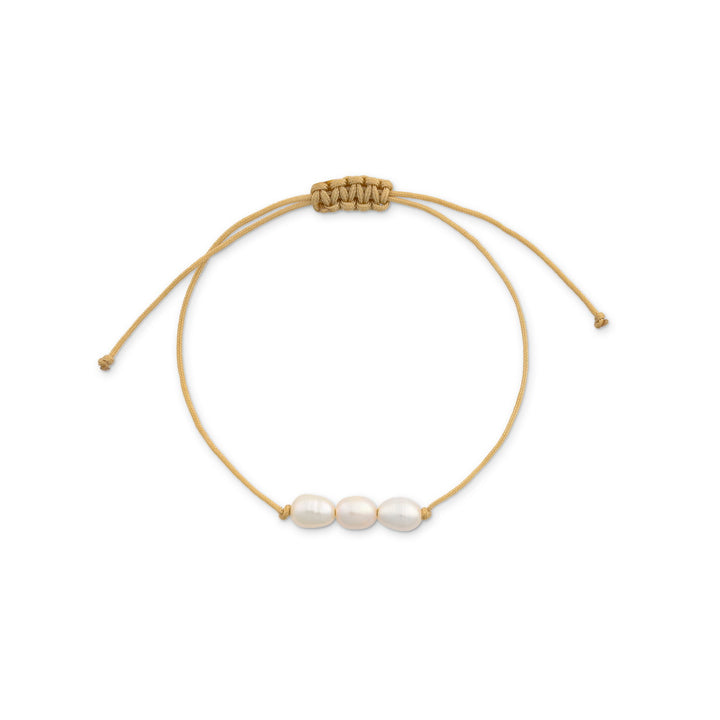 Rope bracelet with sweetwater pearls - 22466