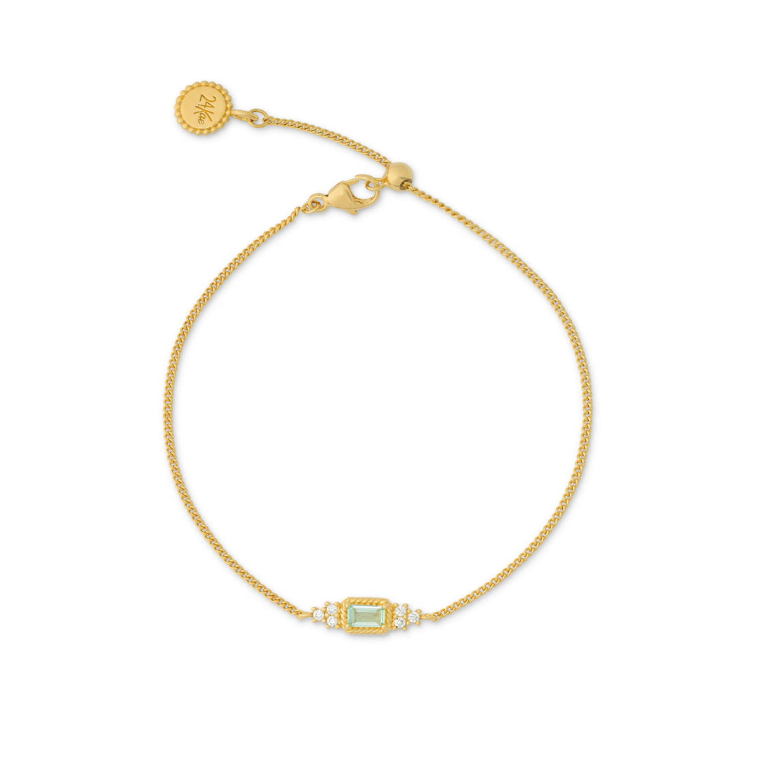 Vintage look armband met gekleurde stenen