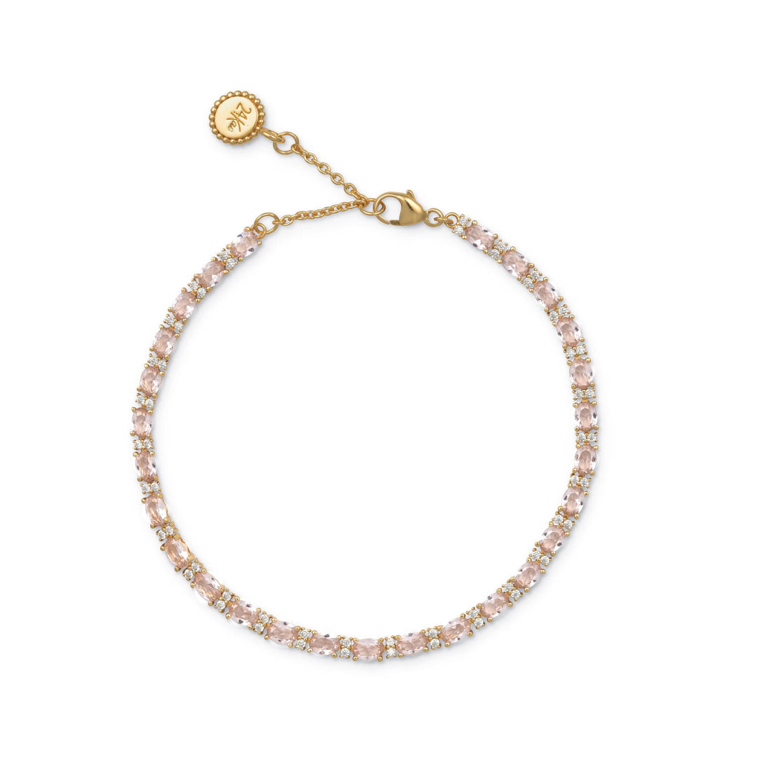 Armband met roze stenen