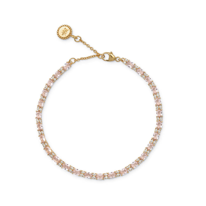 Armband met roze stenen - 22475Y