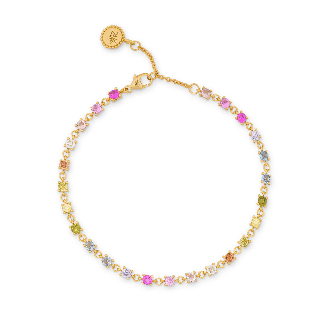 Armband met gekleurde stenen