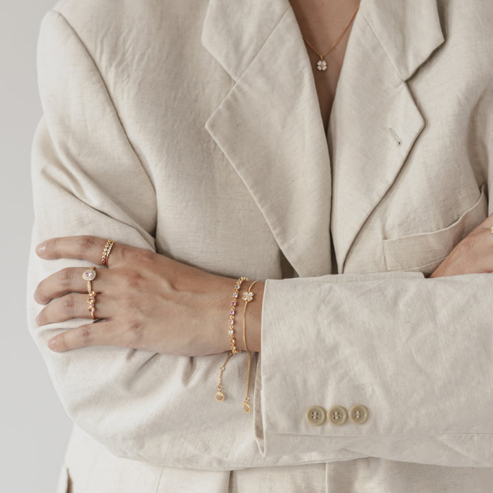 Armband met klaverversiering - 22479Y