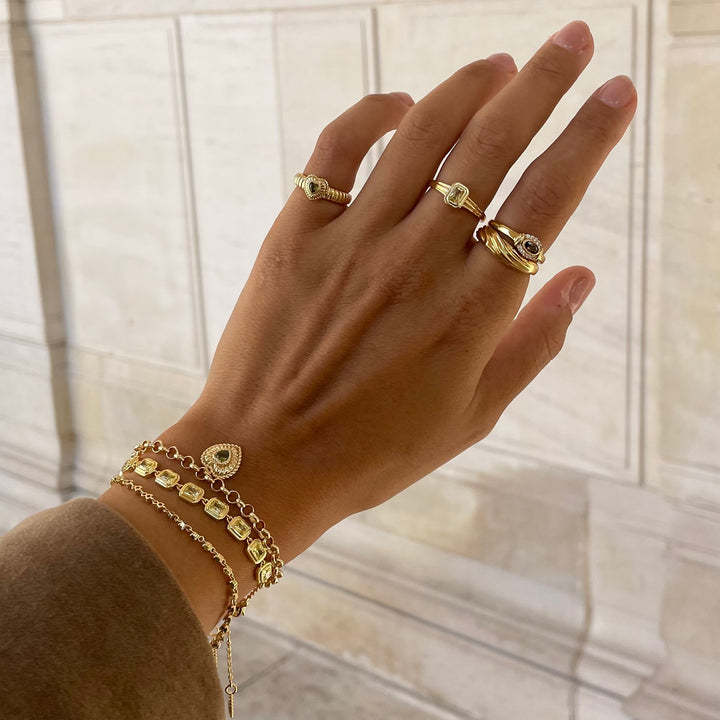 Chain bracelet with heartshaped pendant - 22497Y