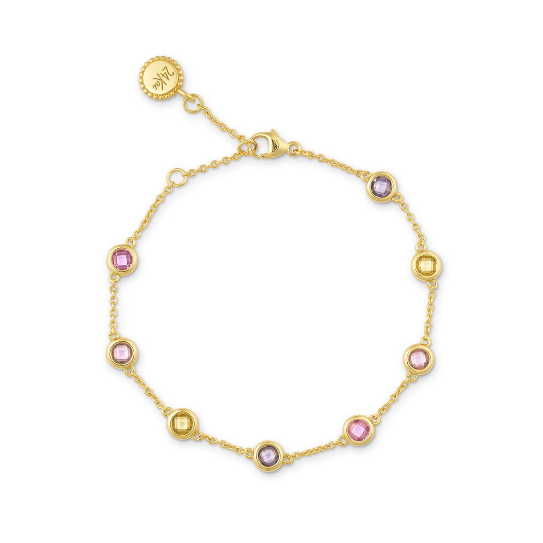 Bracelet with colored stones