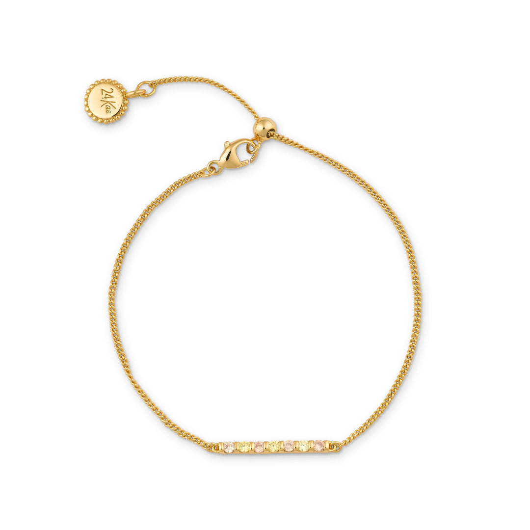 Bracelet with colored stones