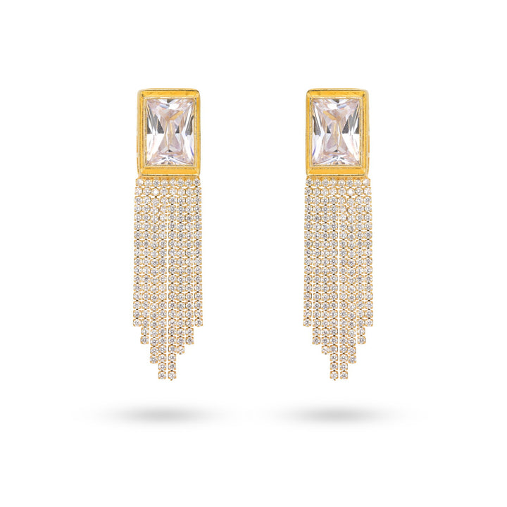 Bold shiny fringe earrings